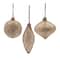 Woven Bamboo Ball Onion & Drop Christmas Ornaments with Jute Hanger Set